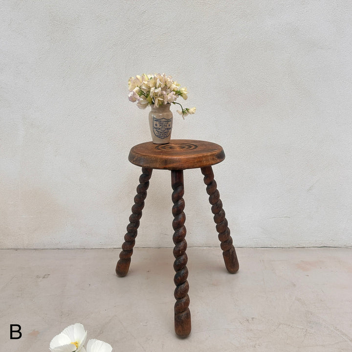 Antique wooden Bobbin Stool