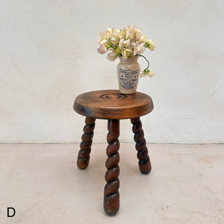 Antique wooden Bobbin Stool