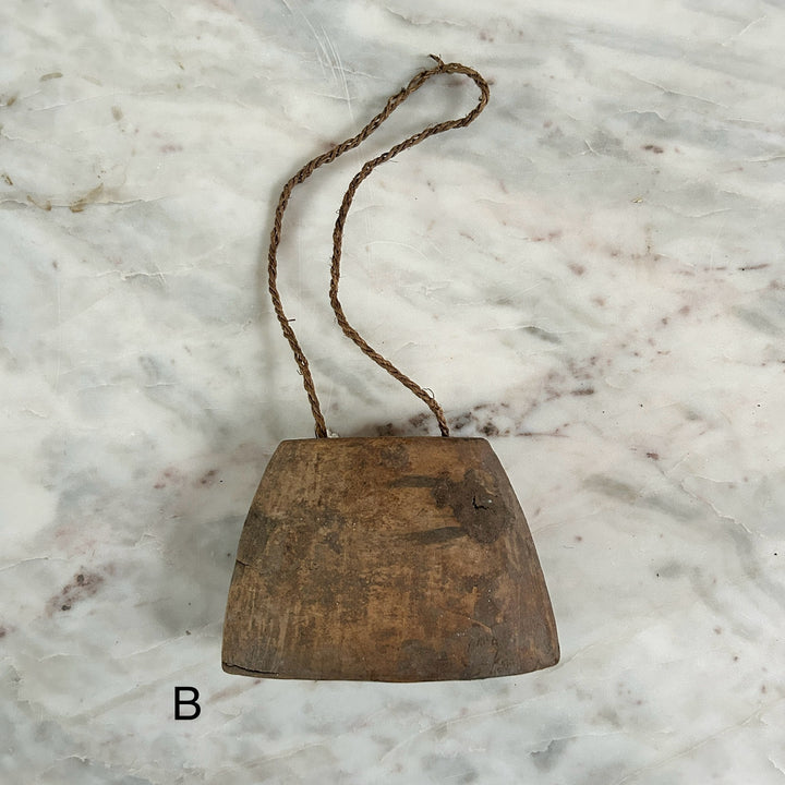 Antique wooden cowbells
