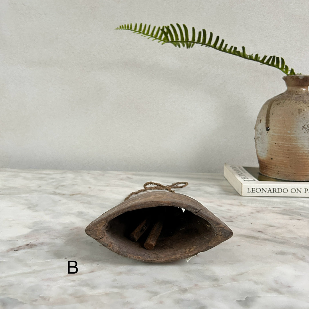Antique wooden cowbells