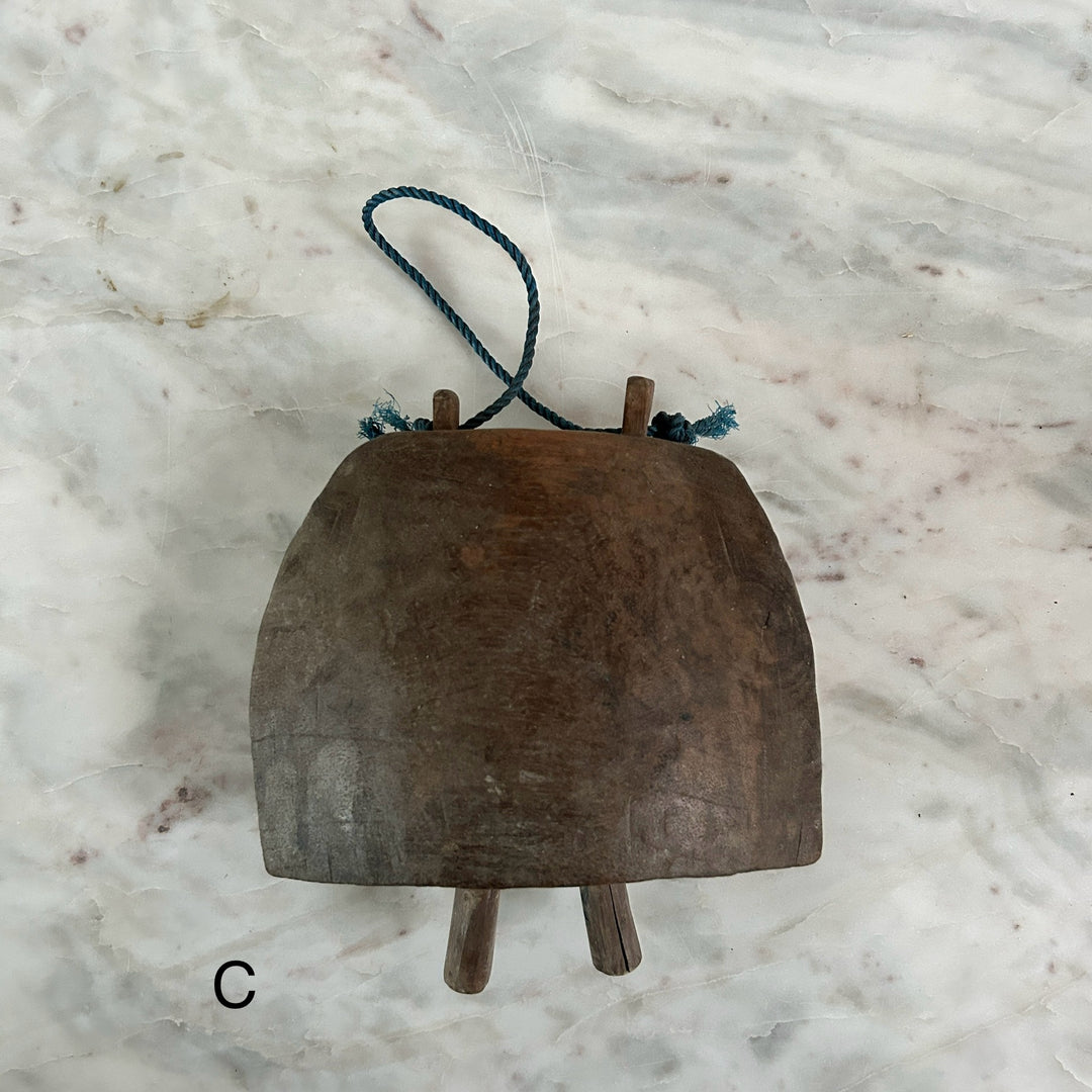 Antique wooden cowbells