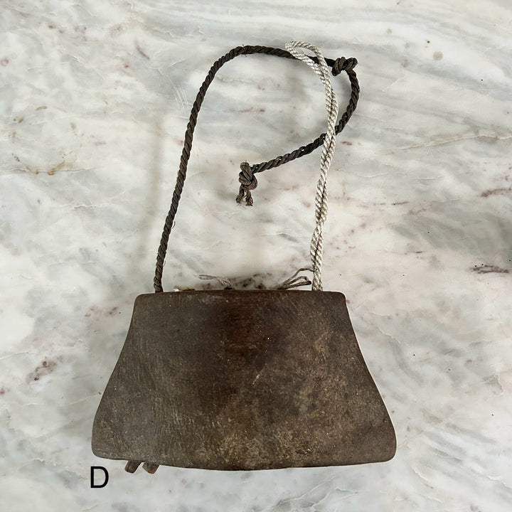 Antique wooden cowbells