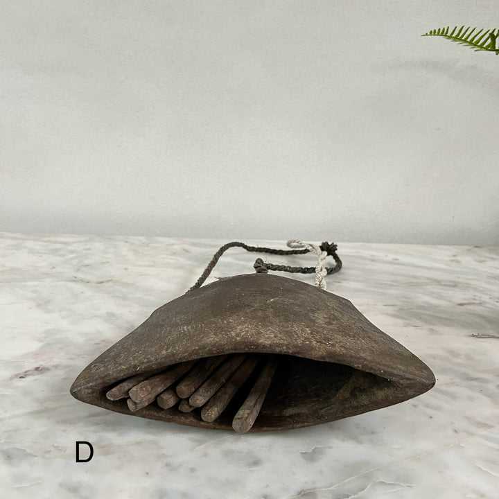 Antique wooden cowbells