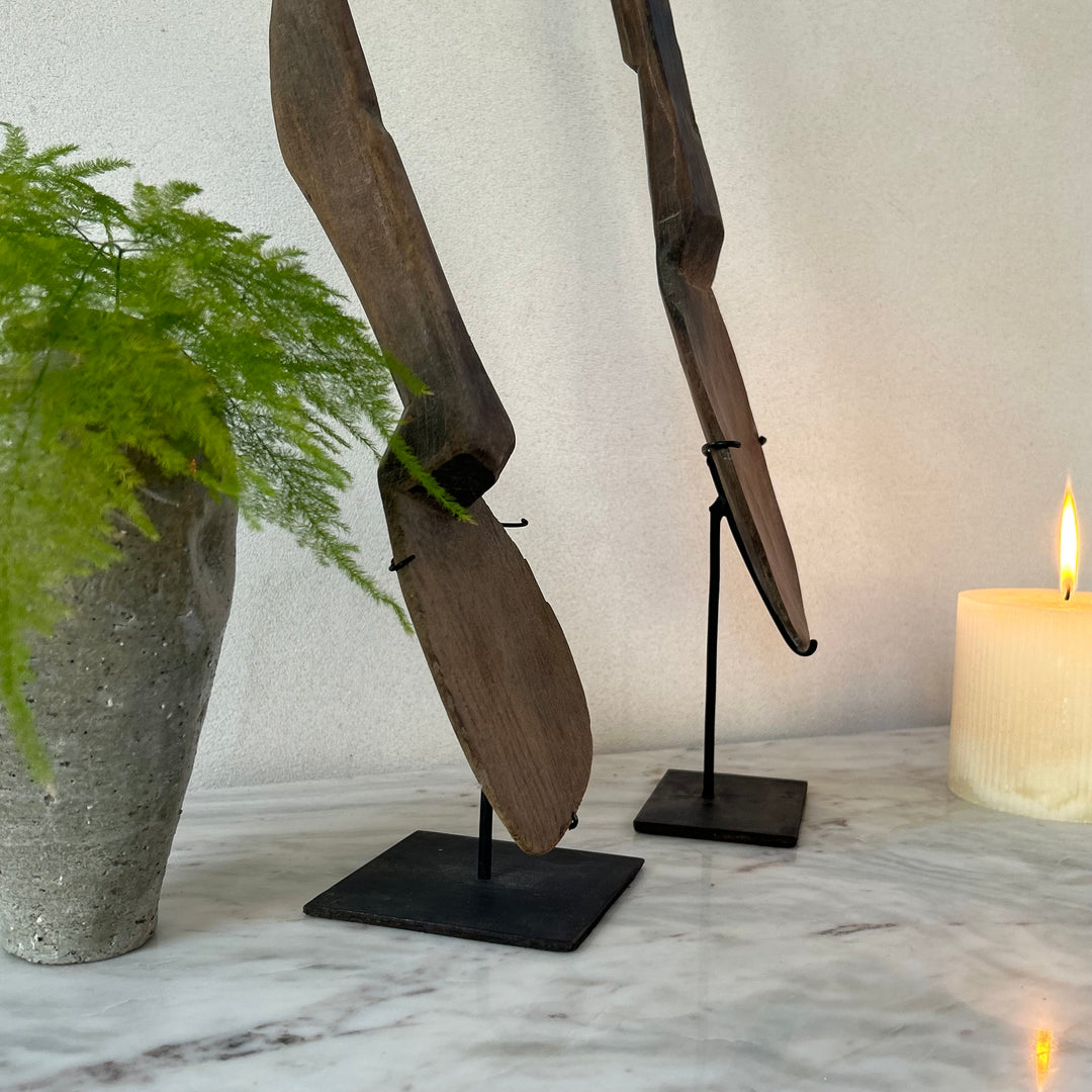 Antique wooden spoon on stand Joko