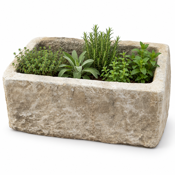 Antique Hand Carved Stone Trough | B