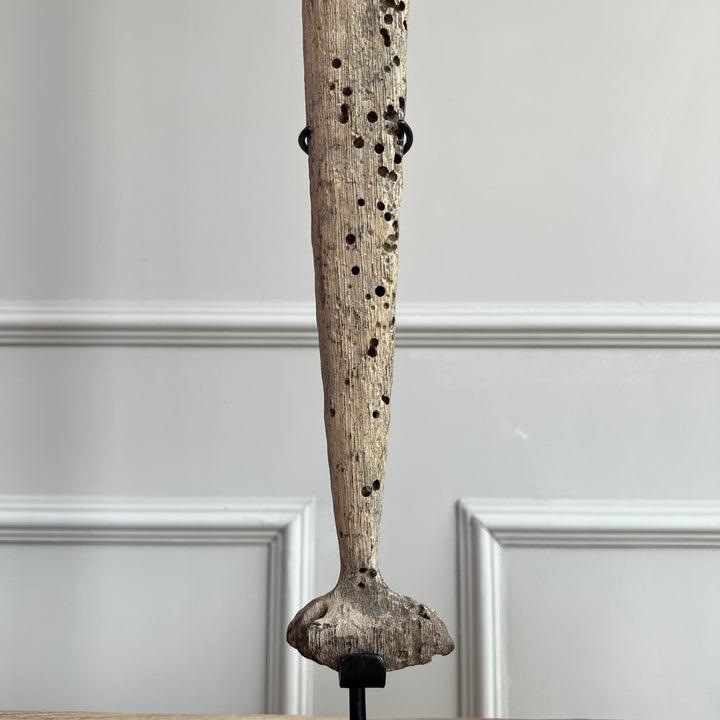 Antique wooden Paddle on Stand