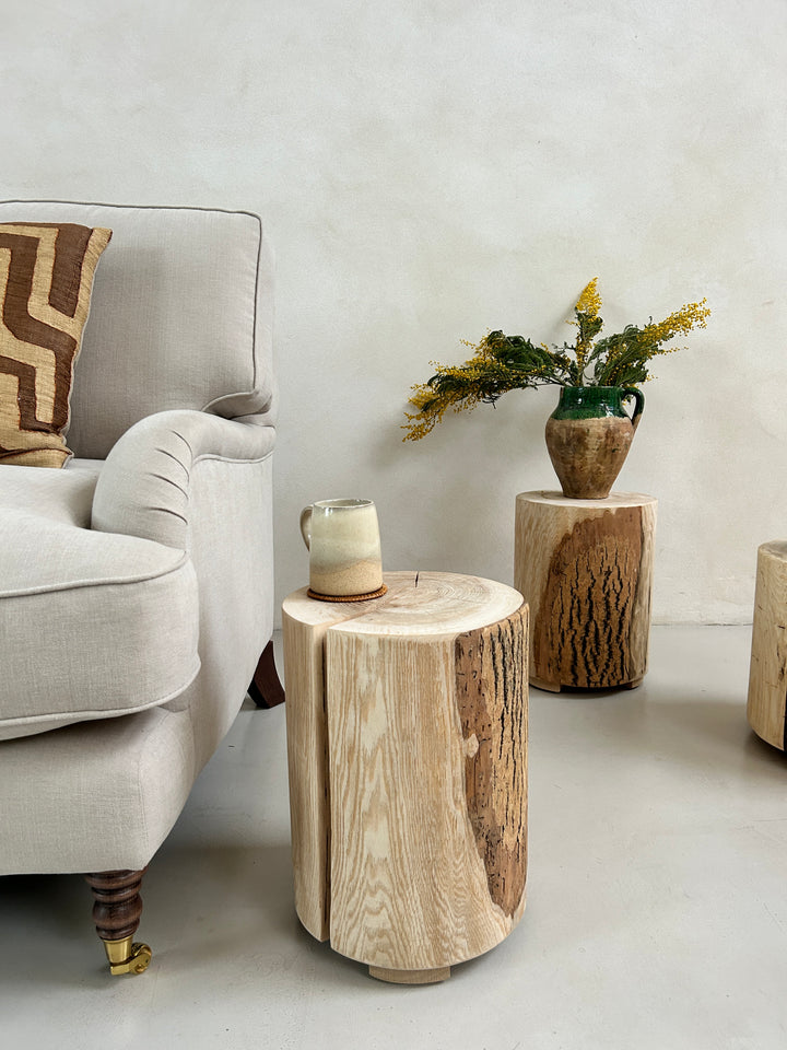 Ash Wood Side Tables 