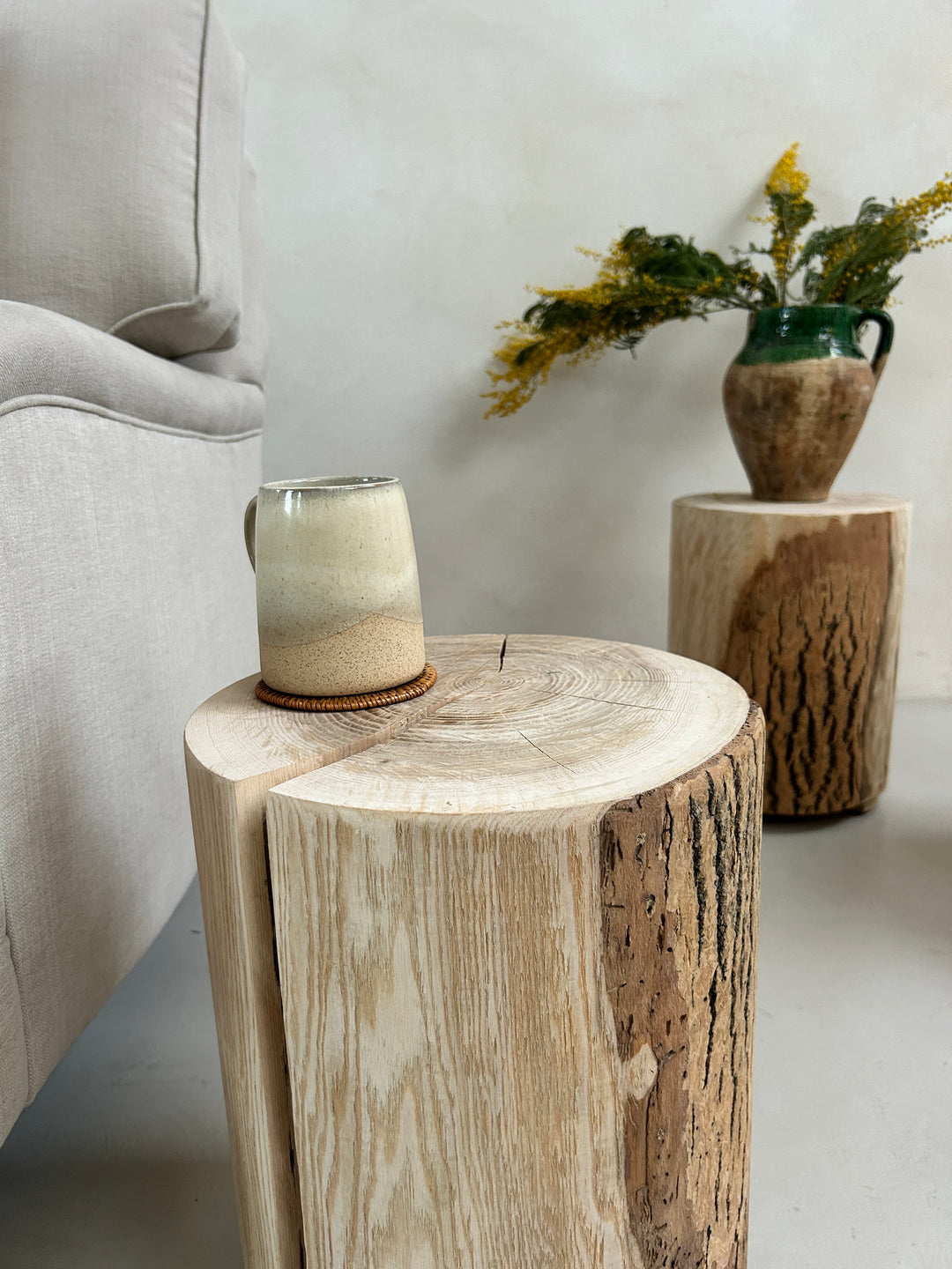 Ash Wood Side Tables