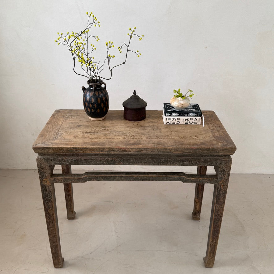 Antique Small Elm Console Table | Isla