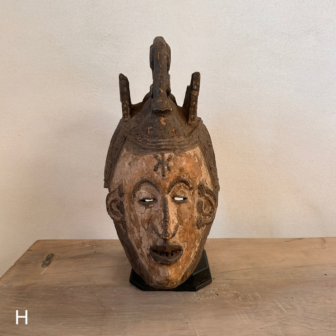 Antique West African tribal masks