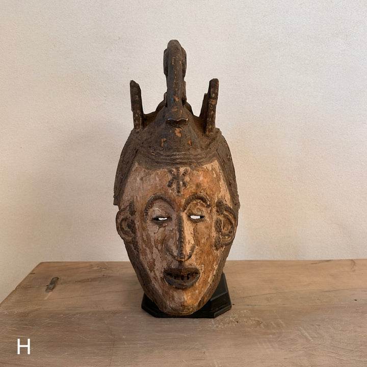 Antique West African tribal masks