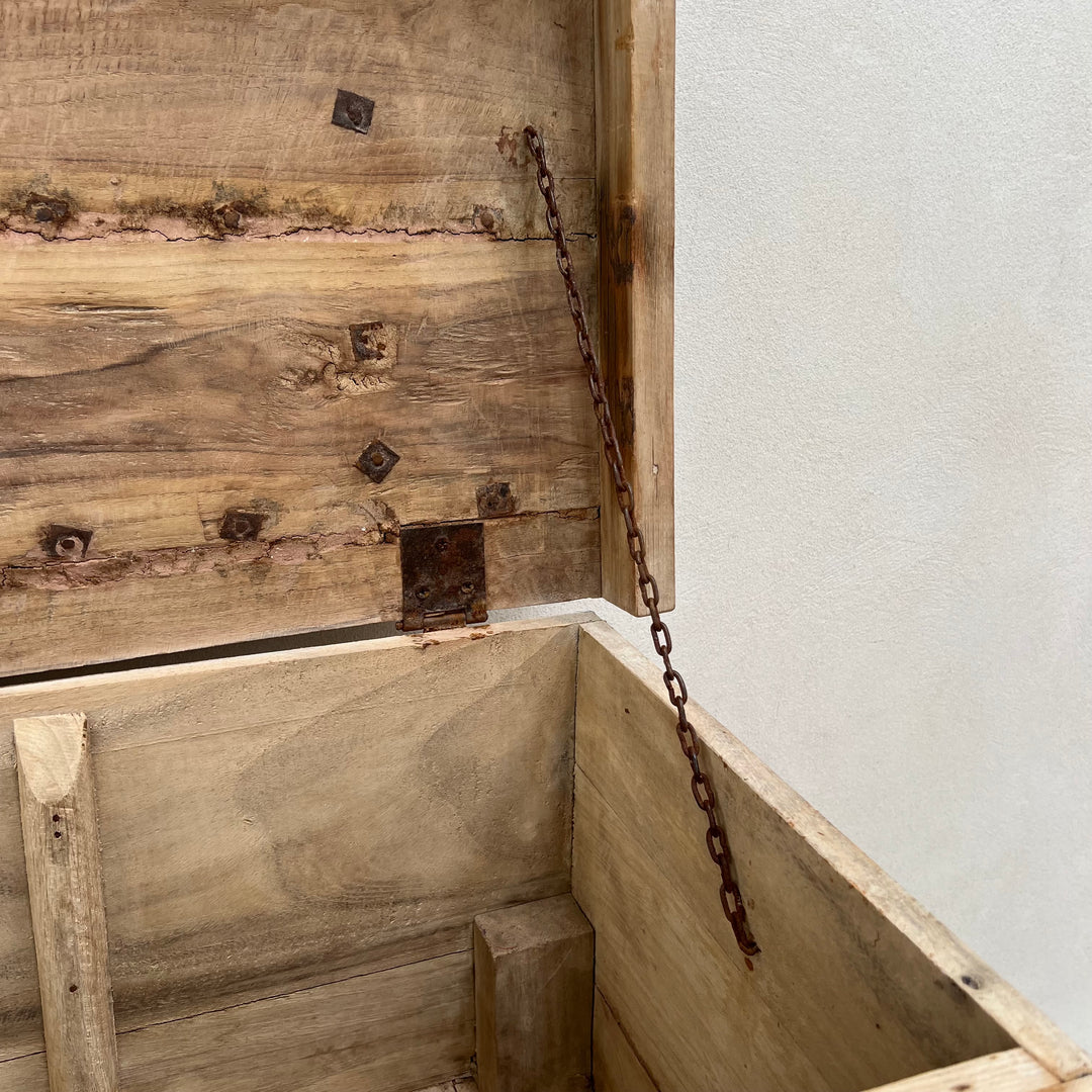 White Washed Teak Lift-Top Console Table | Neilah