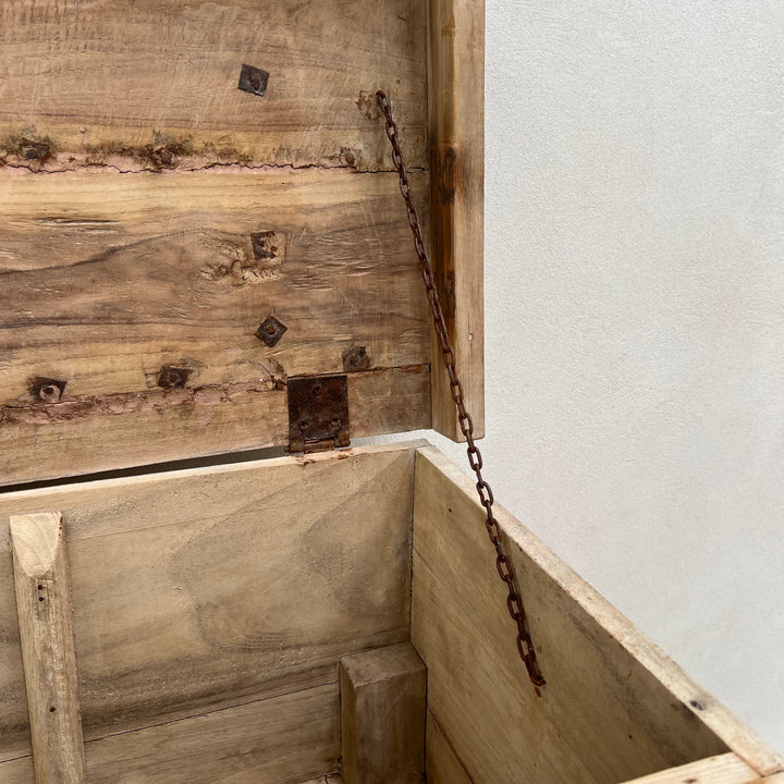 White Washed Teak Lift-Top Console Table | Neilah
