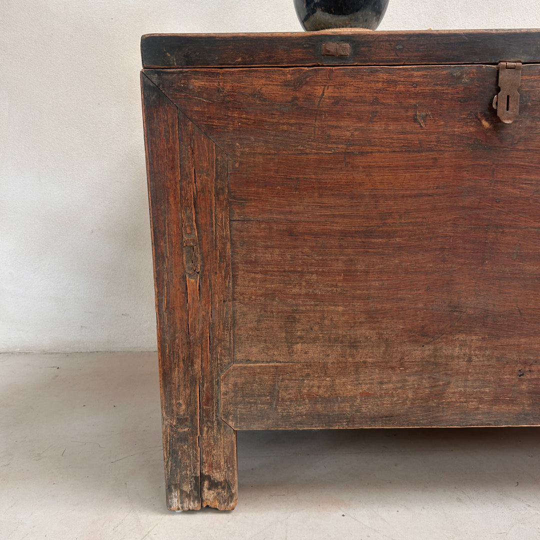 Antique Dark Wood Storage Chest | Jude