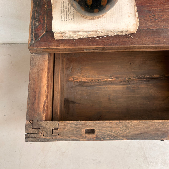 Antique Dark Wood Storage Chest | Jude