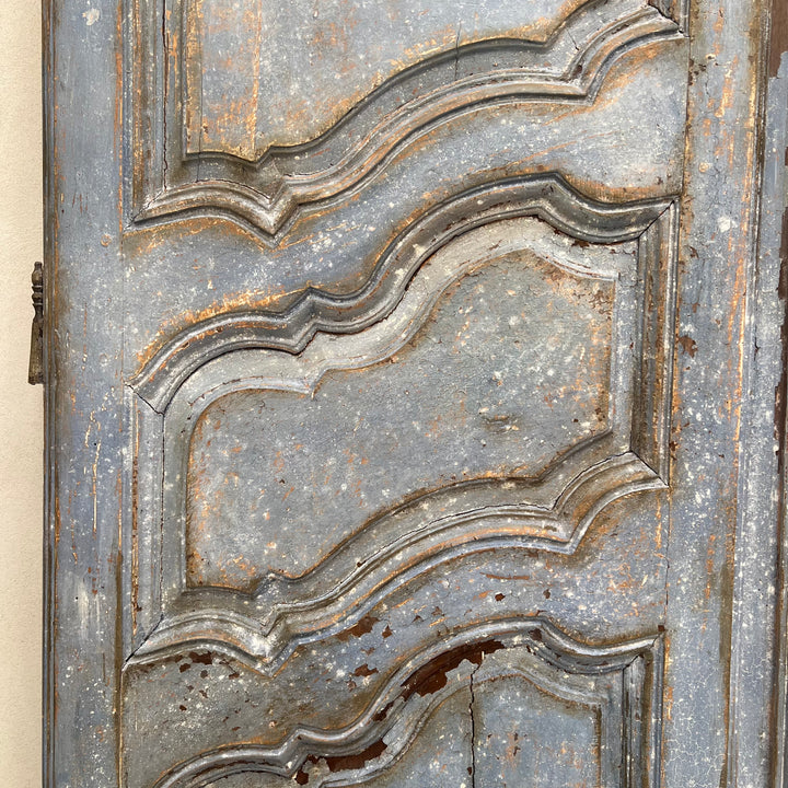 Antique french blue decorative double doors