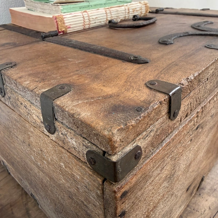 Antique Indian Elm Storage Box | Nina