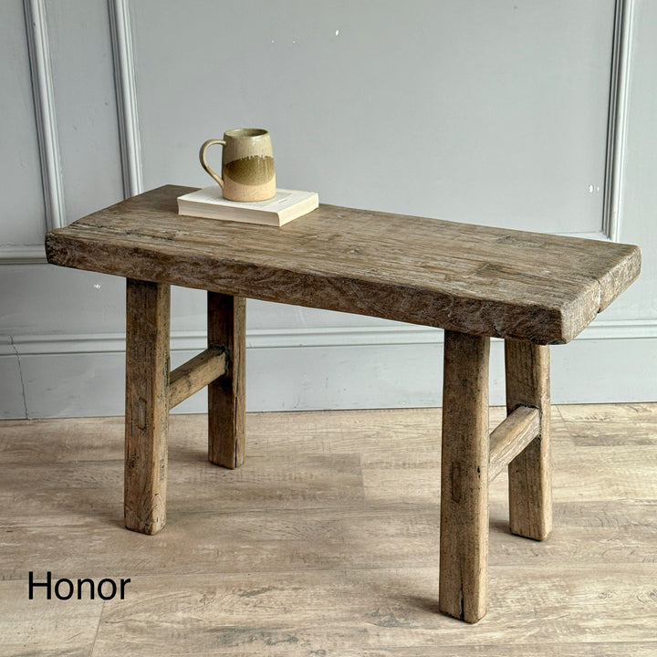 Choice of Rustic Wide Elm Utility Bench