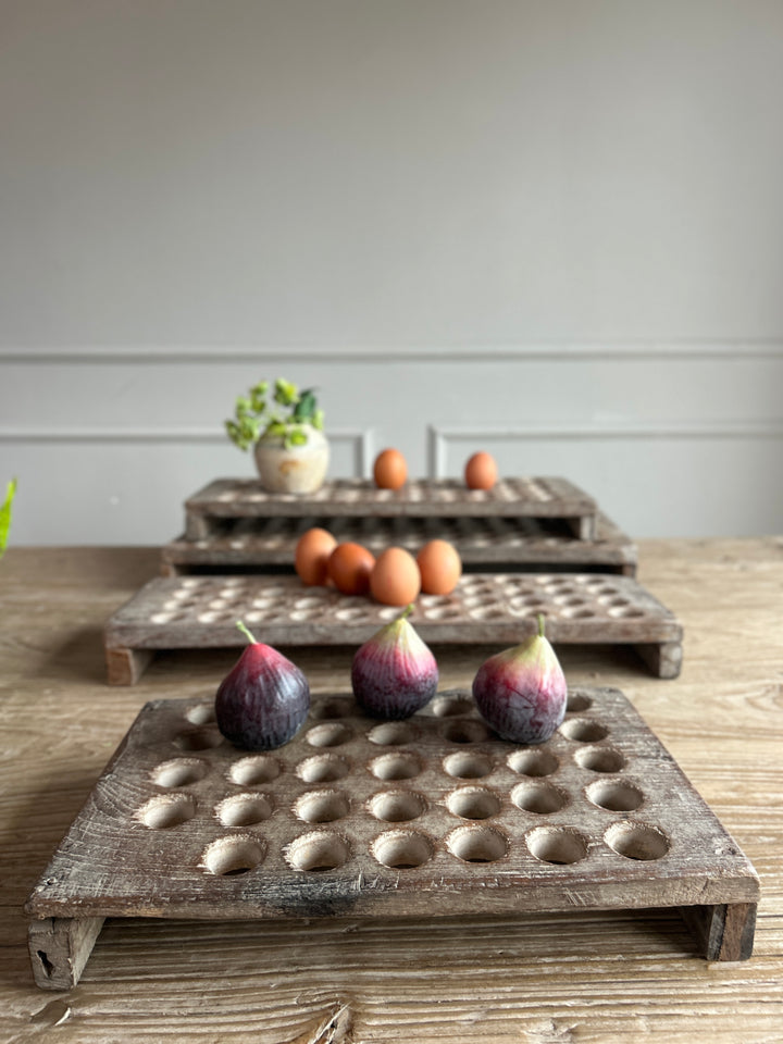 Rustic Antique Wooden Egg Tray