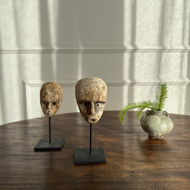 Primitive wooden face sculpture | Father