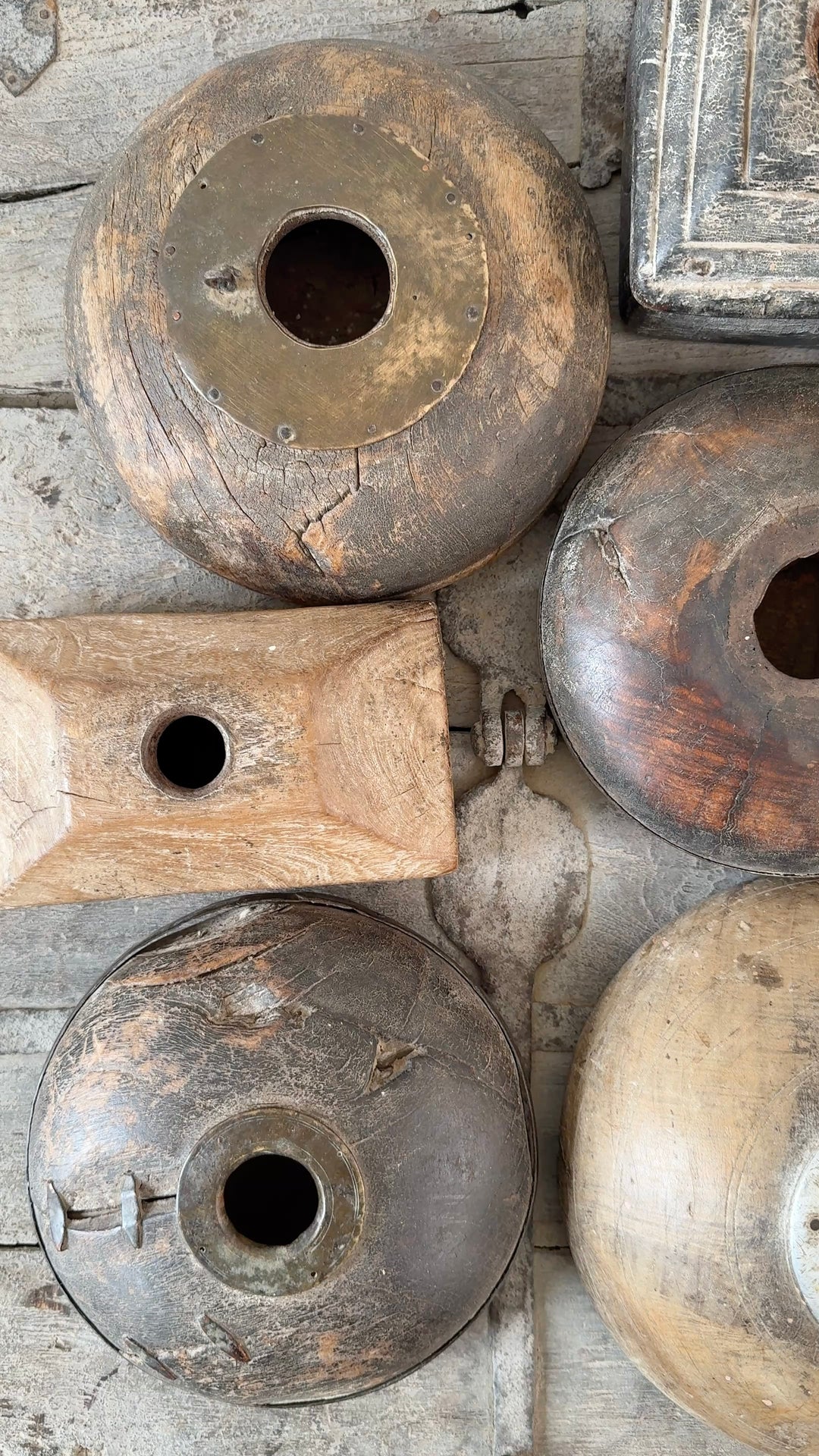Antique Indian Teak Decorative Boxes