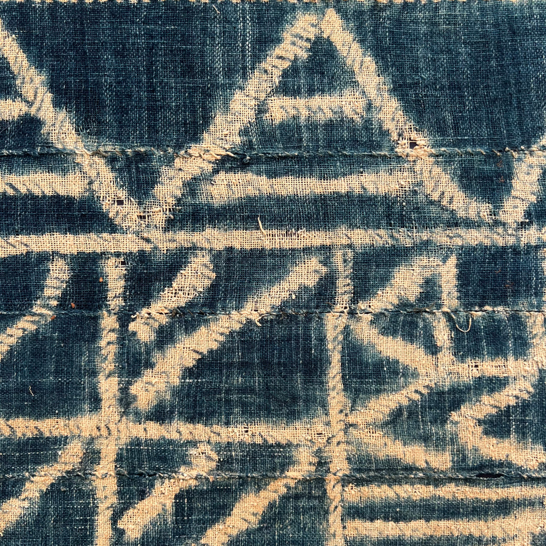 Antique Tribal Indigo Textile Artwork | 120 X 90