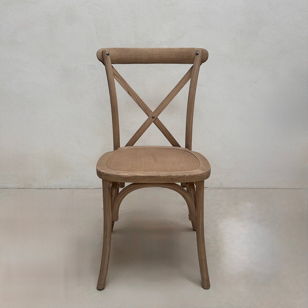 Wooden Cross Back Dining Chair
