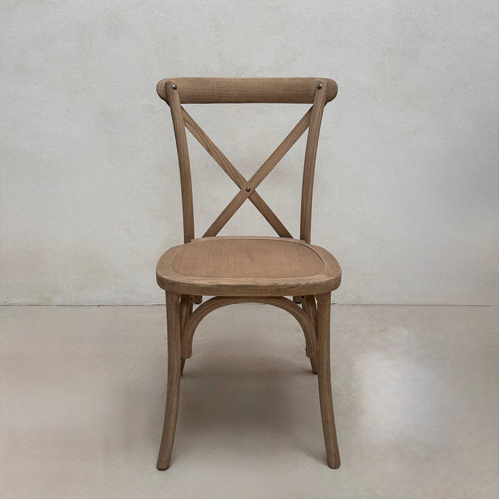 Wooden Cross Back Dining Chair