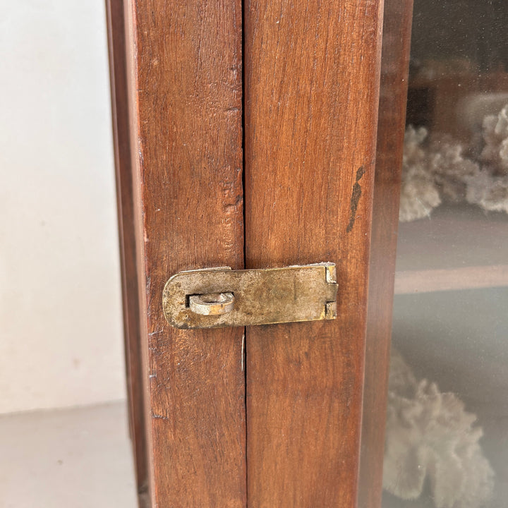 Antique Glazed Dark Wood Teak Sideboard With Drawers | Selena