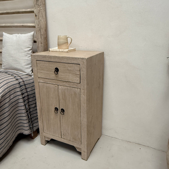 Pair of Reclaimed wood bedside tables Burgess
