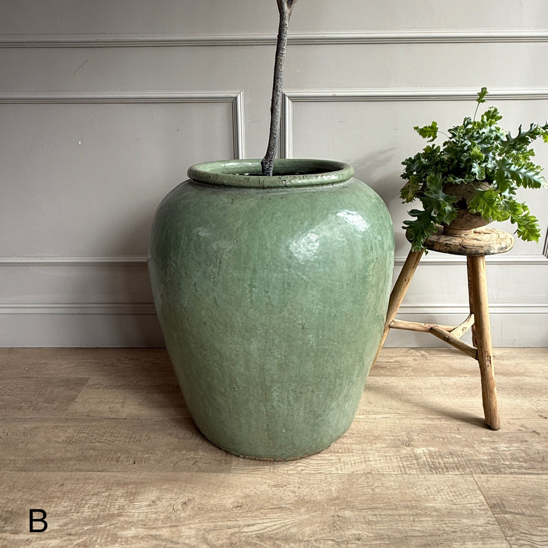 Extra Large Jade Antique Urn