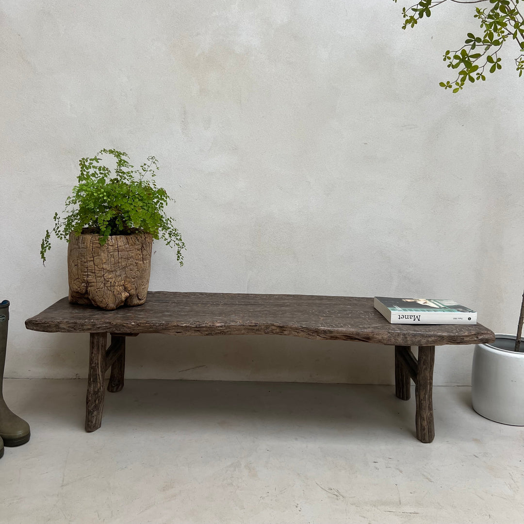 Antique Dark Wood Bench | Ziggy
