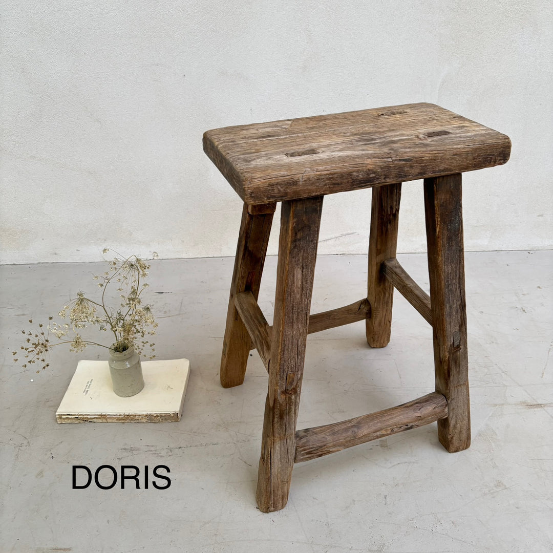 Rustic Wood Antique Stool (select from photo)
