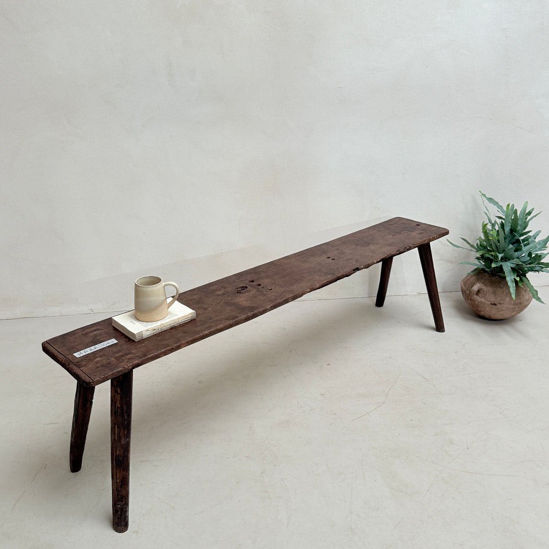 Choice of unique antique dark wood benches