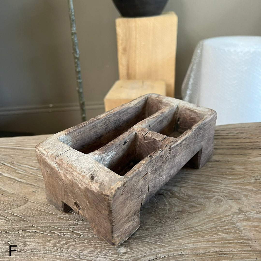 Rustic Antique Wooden Spice Tray