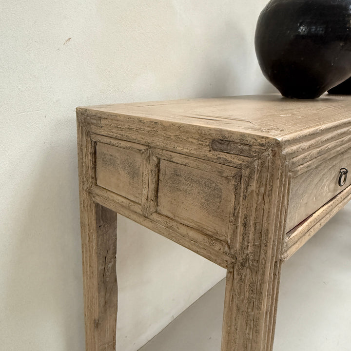 Long Slim Antique Console Table | Brown