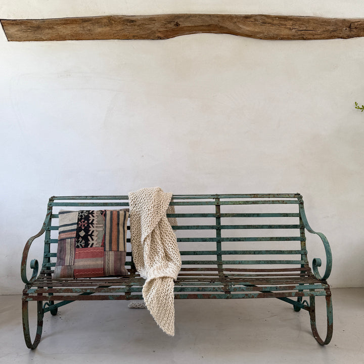 Victorian Green Metal bench