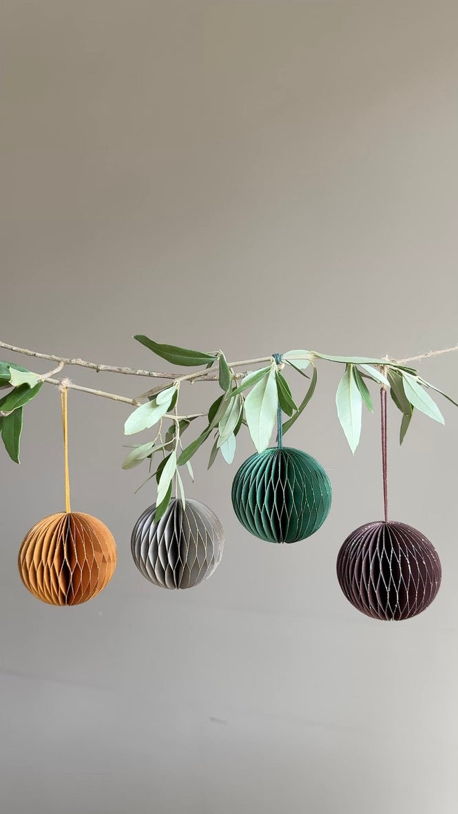 Jewel Tone Paper Baubles | Set of Four