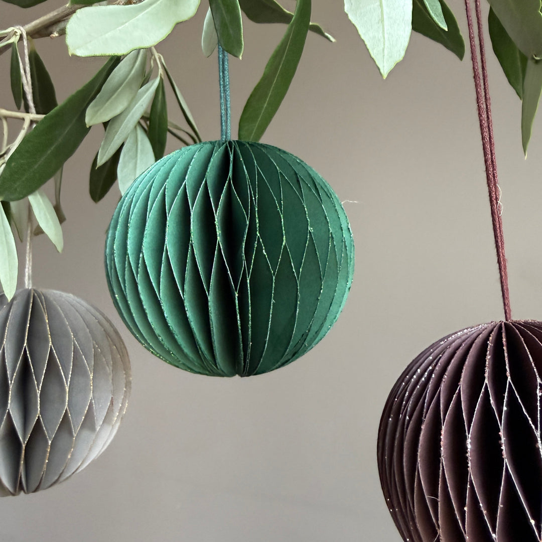 Jewel Tone Paper Baubles | Set of Four