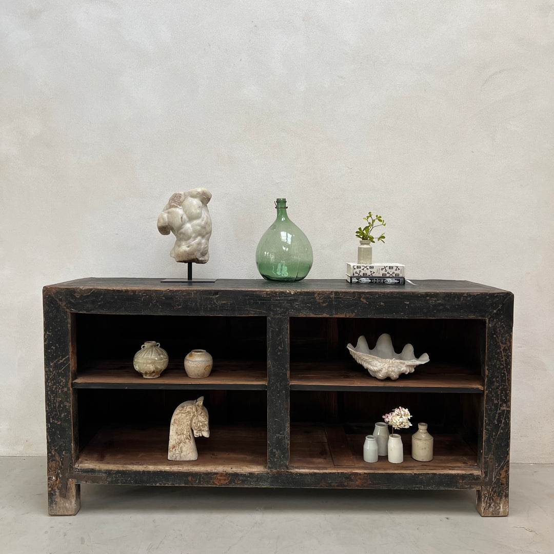 Antique elm rustic black shop counter | Jackson