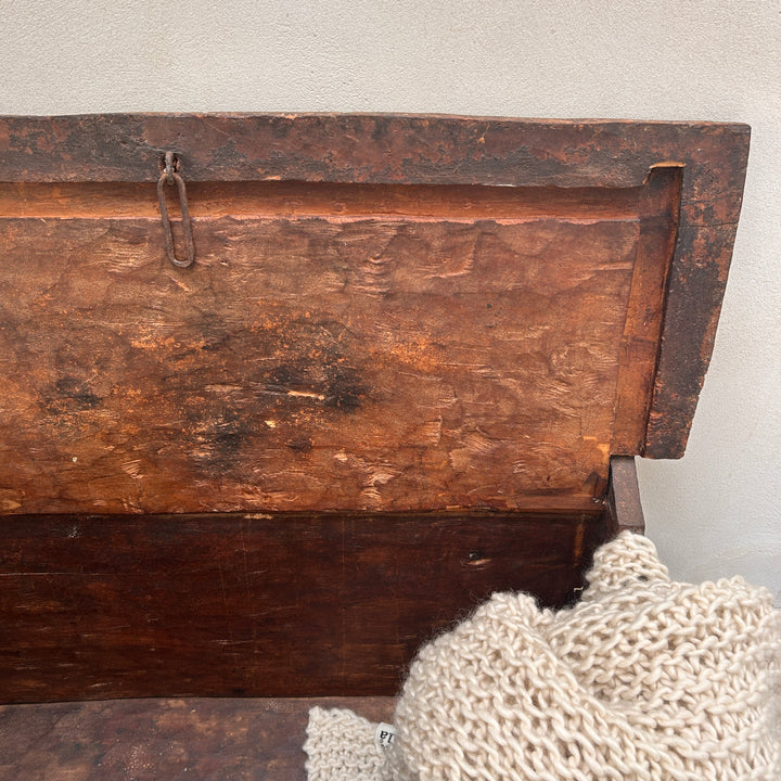 Antique wooden coffer storage box | Adelia
