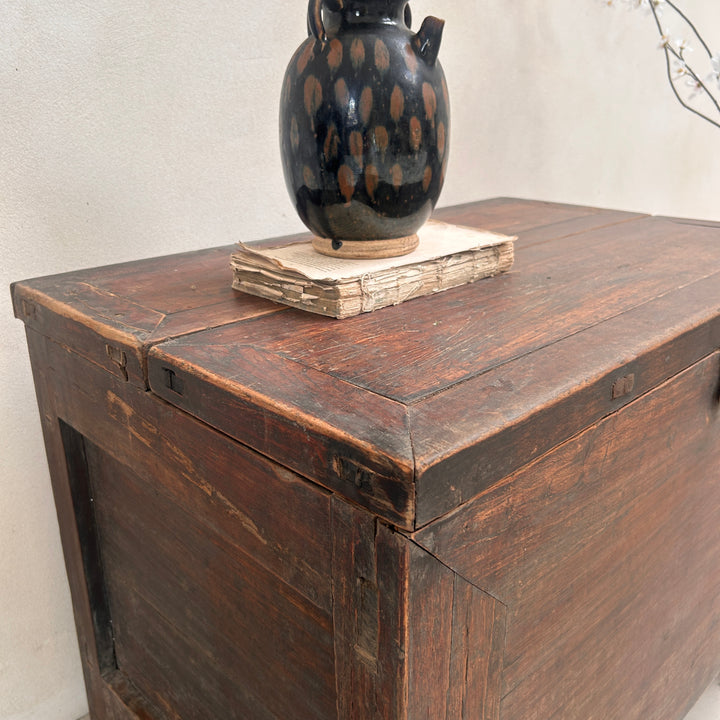 Antique Dark Wood Storage Chest | Jude