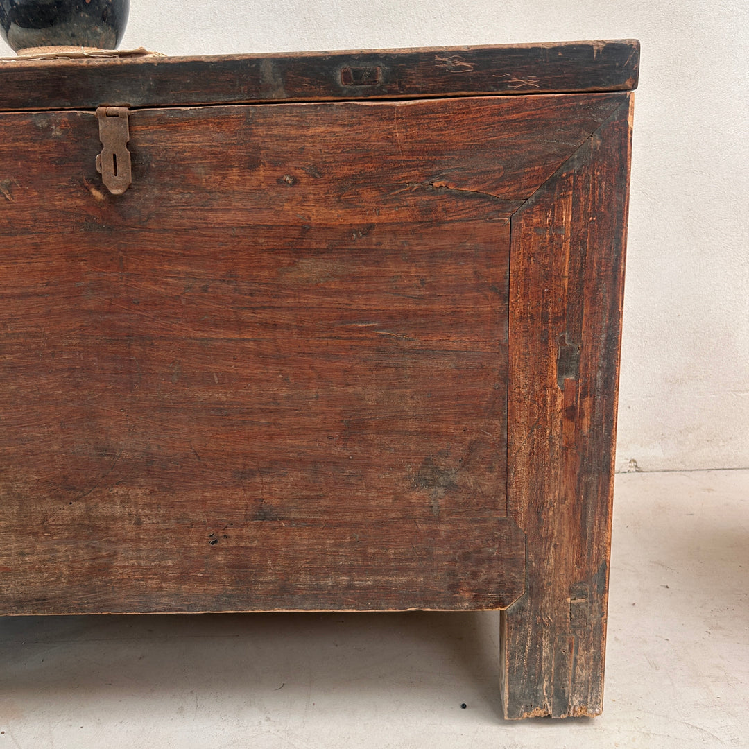 Antique Dark Wood Storage Chest | Jude