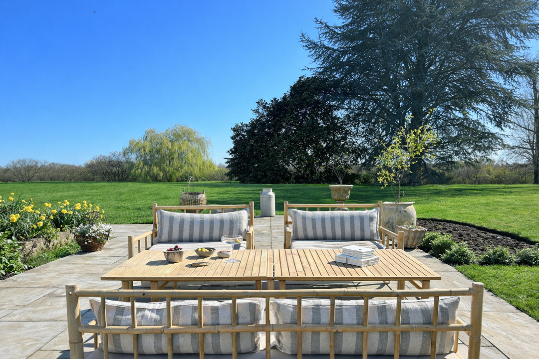 Bamboo Square garden coffee table
