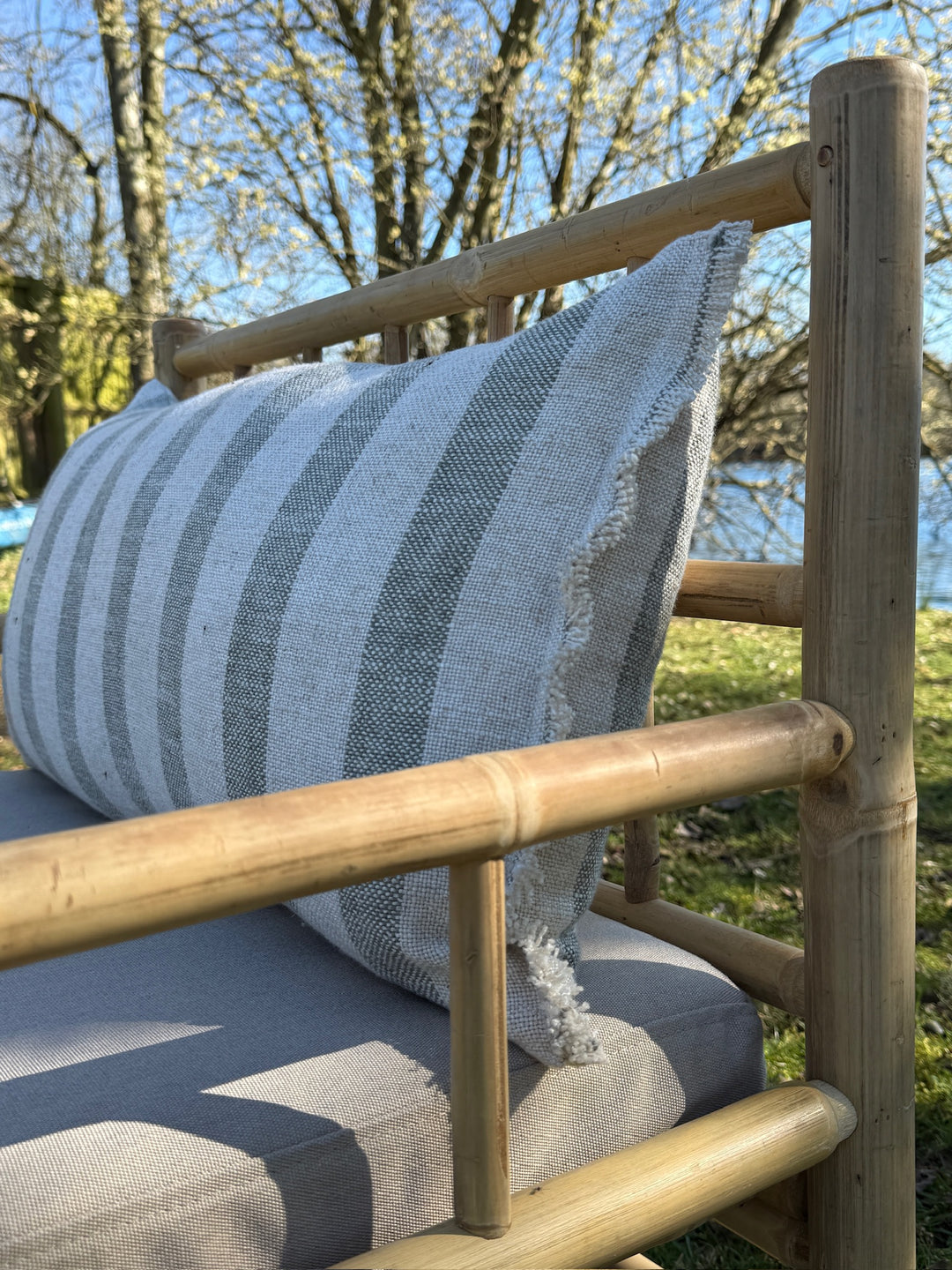 Bamboo outdoor garden seating set