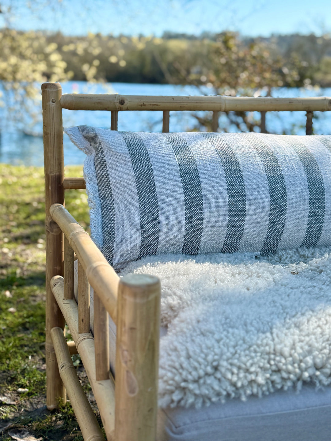 Bamboo outdoor garden seating set