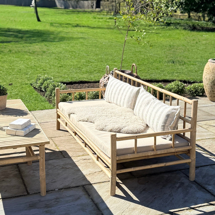 Bamboo outdoor garden seating set