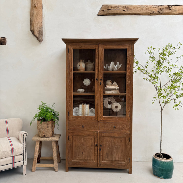 Beaconsfield Dark Wood Glazed Cupboard