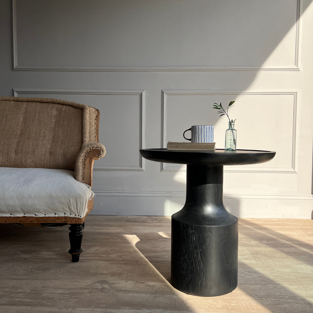 Black Wooden Side Table Neran