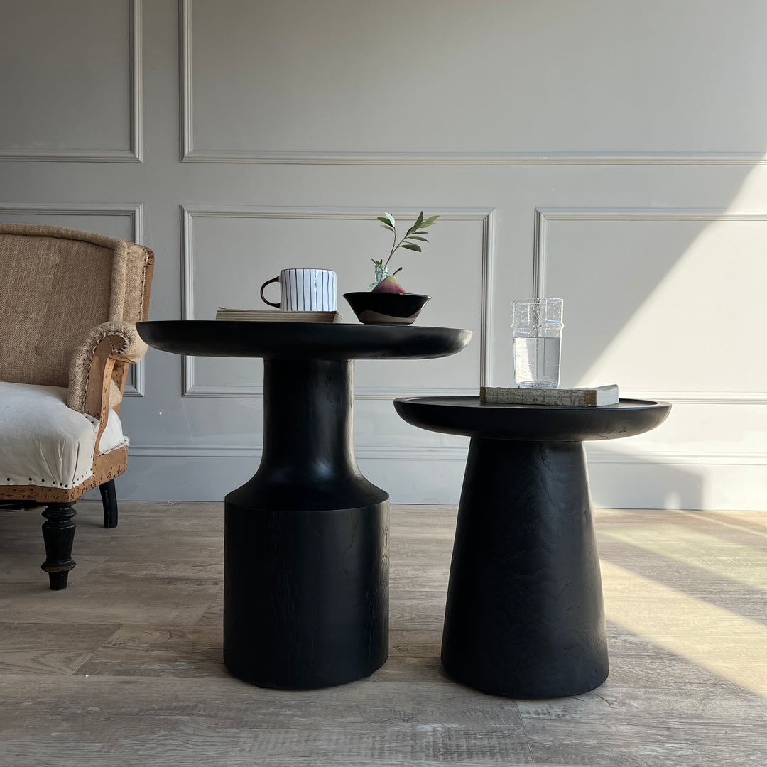 Black Wooden Side Table Neran